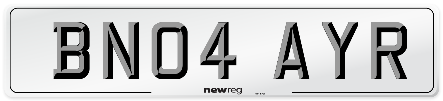 BN04 AYR Number Plate from New Reg